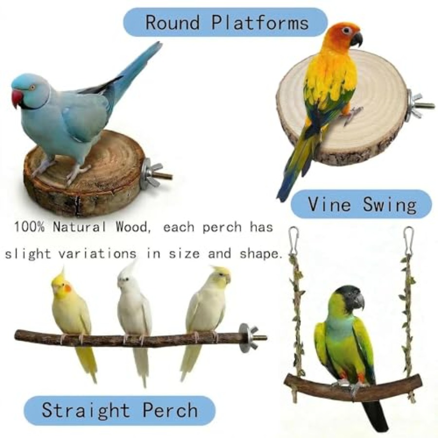 8PCS natural wood bird perches - огляд і ціна Health & Wellness Lafayette